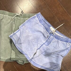 Green and Blue vintage summer swim shorts - BOTH MEDIUM